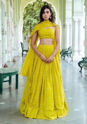 DAFFODIL FLORAL LEHENGA SET
