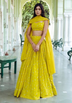 DAFFODIL FLORAL LEHENGA SET